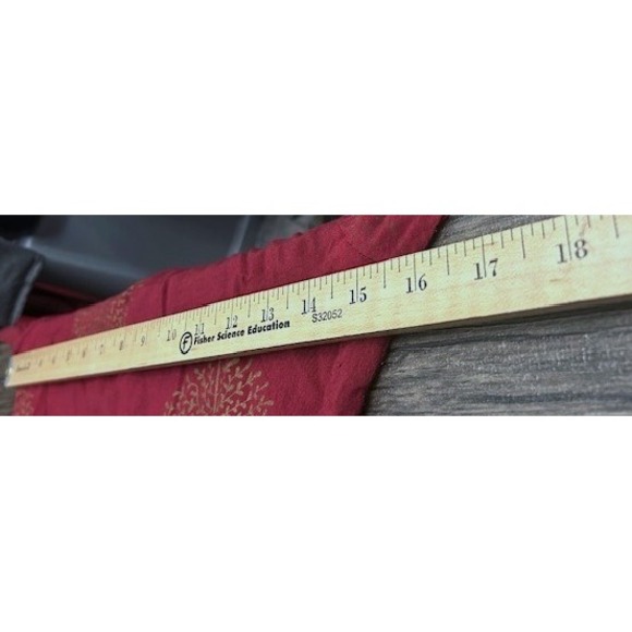 Autumn Midi Dress XS Burgundy Gold Tree Print Fall Modest Boho Cottagecore Artsy - Picture 5 of 14